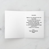 Happy Vatertag Bester Hund Vater je Foto Karte (Innenseite)