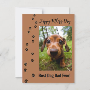 Happy Vatertag Bester Hund Vater je Foto Postkarte