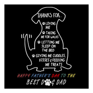 Happy Vatertag Bester Hund Vater Poster