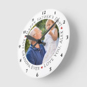 Happy Vatertag Bester Opa je Personalisiert Runde Wanduhr (Winkel)