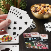 Happy Vatertag Bester Vater 4 FotoCollage Spielkarten (In Situ)