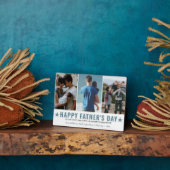 Happy Vatertag Bester Vater je 3 FotoCollage Fotoplatte (Seite)