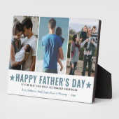 Happy Vatertag Bester Vater je 3 FotoCollage Fotoplatte (Seite)