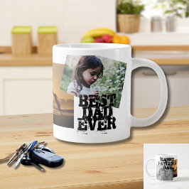 Happy Vatertag Bester Vater je 3 FotoCollage Jumbo-Tasse