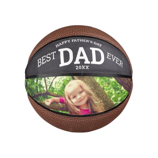 Happy Vatertag Bester Vater je benutzerdefiniertes Mini Basketball (Vorderseite)