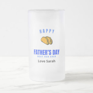 Happy Vatertag Bester Vater je Funny Taco Mattglas Bierglas