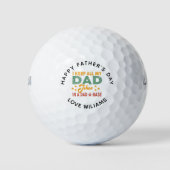 Happy Vatertag Bester Vater nach Par Personalisier Golfball (Vorderseite)