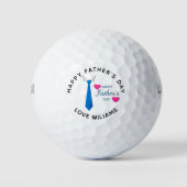 Happy Vatertag Bester Vater nach Par Personalisier Golfball (Vorderseite)