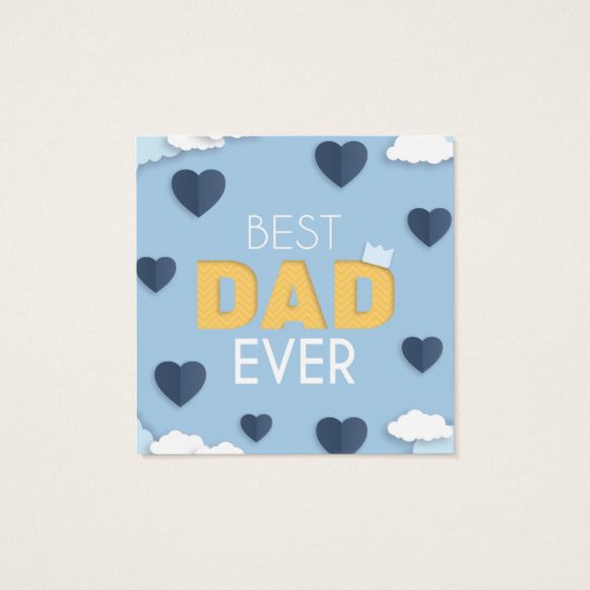 Happy Vatertag blauen Herzen am Himmel (Rückseite)