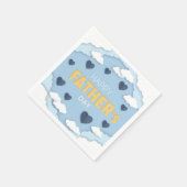 Happy Vatertag blauen Herzen am Himmel Serviette (Ecke)
