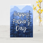 Happy Vatertag Blauer Gebirgswald Karte (Gelbe Blume)