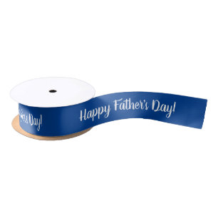 Happy Vatertag blaues Geschenkband Satinband