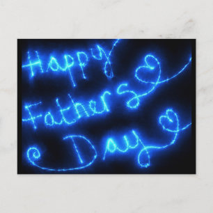Happy Vatertag Blue Lights Postkarte