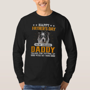 Happy Vatertag Blue Merle Collie Vater für T-Shirt
