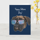 Happy Vatertag Boxer Hund Grußkarte Karte (Gelbe Blume)