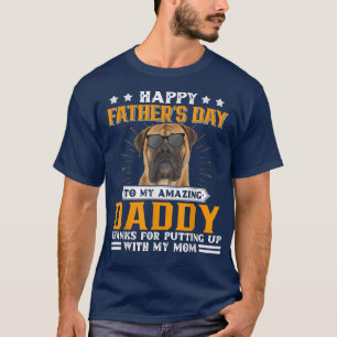 Happy Vatertag Bullmastiff Hund Vater Geschenke fü T-Shirt