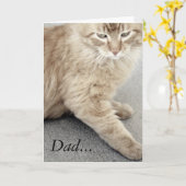 Happy Vatertag Cat Card Karte (Gelbe Blume)
