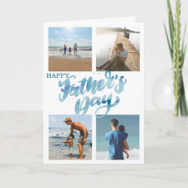 Happy Vatertag Cool Minimal Foto Collage Karte