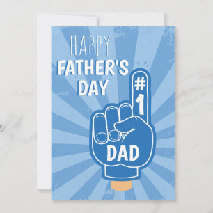 Happy Vatertag Cool Retro Blue Best Vater Feiertagskarte