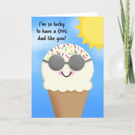 Happy Vatertag Cooler Vater Niedlich Eiscreme Feiertagskarte