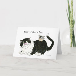 Happy Vatertag coolste Katze Karte