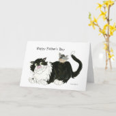 Happy Vatertag coolste Katze Karte (Gelbe Blume)