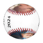 Happy Vatertag Custom 2 Foto Baseball (Rückseite)