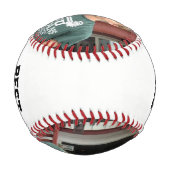 Happy Vatertag Custom Family Fotos Baseball (Rückseite)