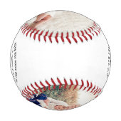 Happy Vatertag Custom Foto Baseball (Rückseite)