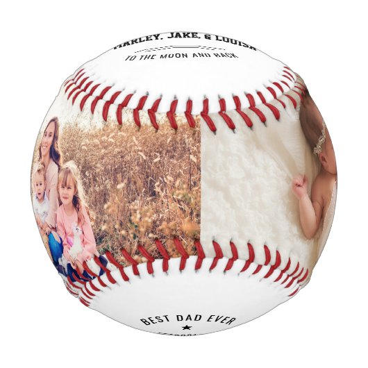 Happy Vatertag Custom Foto Baseball (Vorderseite)