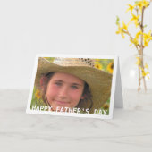 Happy Vatertag Custom Foto Simple Design Karte (Gelbe Blume)