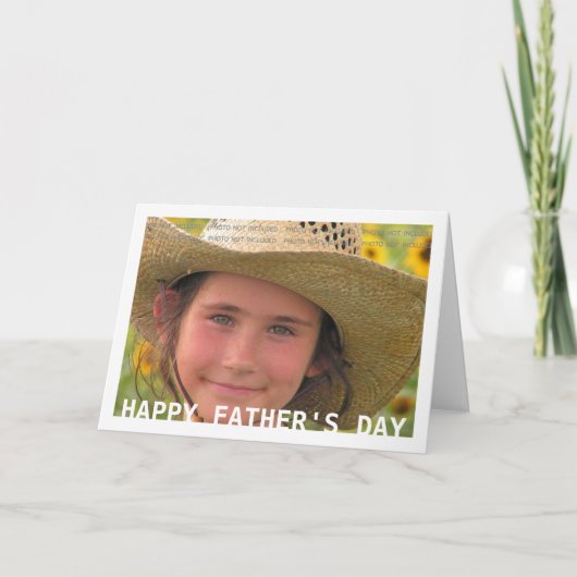Happy Vatertag Custom Foto Simple Design Karte (Vorderseite)