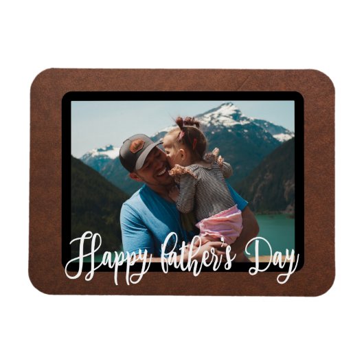 Happy Vatertag Custom Single Foto Magnet (Horizontal)