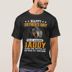 Happy Vatertag Dackel Hund Vater für Männer T-Shirt