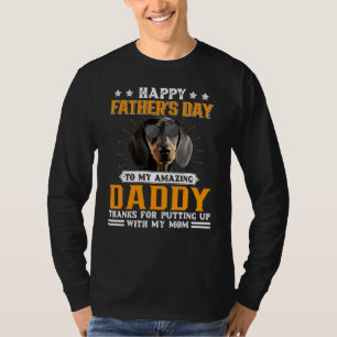 Happy Vatertag Dackel Hund Vater für Männer T-Shirt