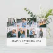 Happy Vatertag Einfach Elegantes Foto Feiertagskarte (Stehend Vorderseite)