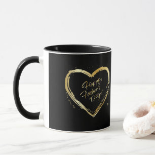 Happy Vatertag Elegant Gold Kalligrafie Luxus Tasse