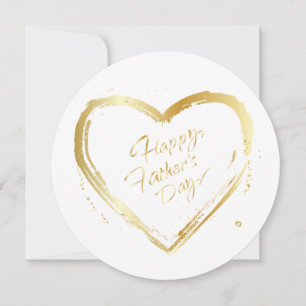 Happy Vatertag Elegant Gold Kalligraphie Luxus Feiertagskarte