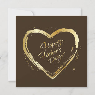Happy Vatertag Elegant Gold Kalligraphie Luxus Feiertagskarte