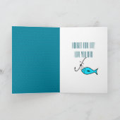 Happy Vatertag Fisherman Personalisiert Card Karte (Innenseite)
