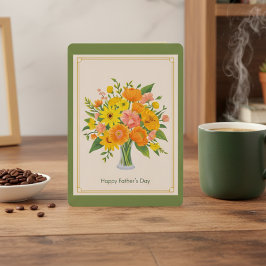 Happy Vatertag florale Bouquet Card Feiertagskarte