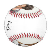 Happy Vatertag Foto Baseball (Rückseite)