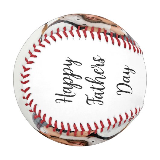 Happy Vatertag Foto Baseball (Rückseite Rechts)