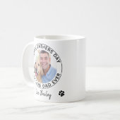 Happy Vatertag Foto Bester Hund Vater Kaffeetasse (Vorderseite Links)