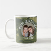 Happy Vatertag - Foto Camouflage Green Kaffeetasse (Links)