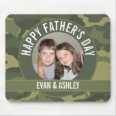 Happy Vatertag - Foto Camouflage Green Mousepad (Vorne)