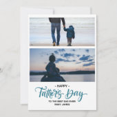 Happy Vatertag Foto Collage Feiertagskarte (Vorderseite)