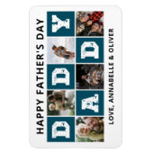 Happy Vatertag Foto Collage Magnet (Vertikal)