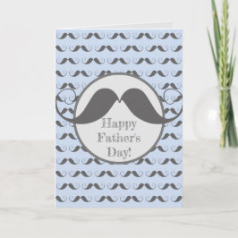 Happy Vatertag - Fun Mustache Muster Feiertagskarte