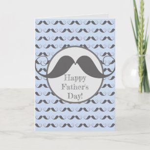 Happy Vatertag - Fun Mustache Muster Feiertagskarte
